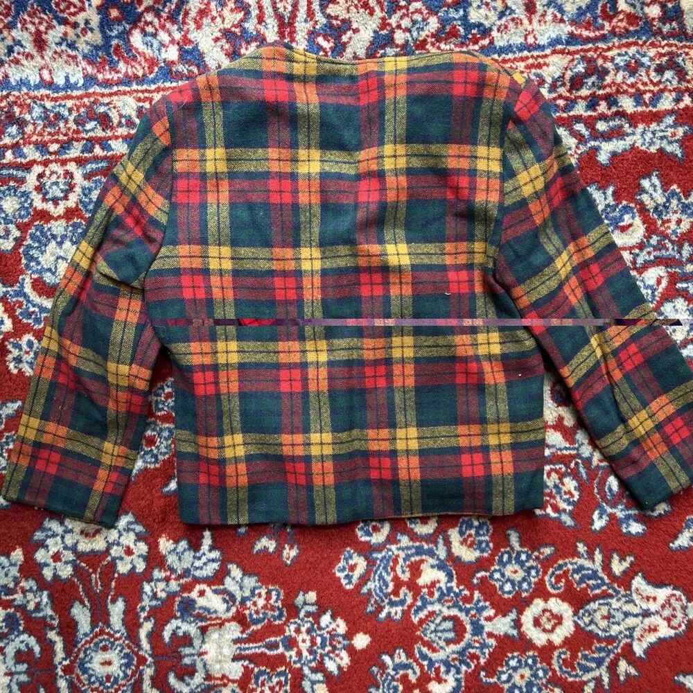 Vintage MR. MASTER Philip Schneider Wool Toddler Blazer Plaid Jacket Lined 4T